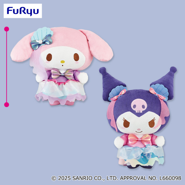 マイメロ　ナムコ　ハロウィン　ぬいぐるみ マイメロディ・クロミ ナムコdeハロウィン2025～マーメイド